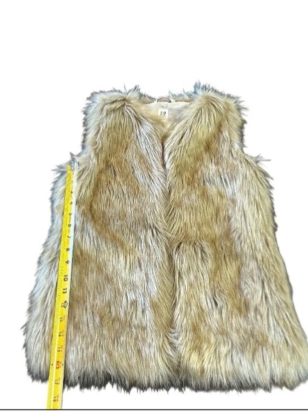 Gap Kids Faux Fur Vest Girls Size XL Silky Lined Dress Clothes Classy Preppy New
